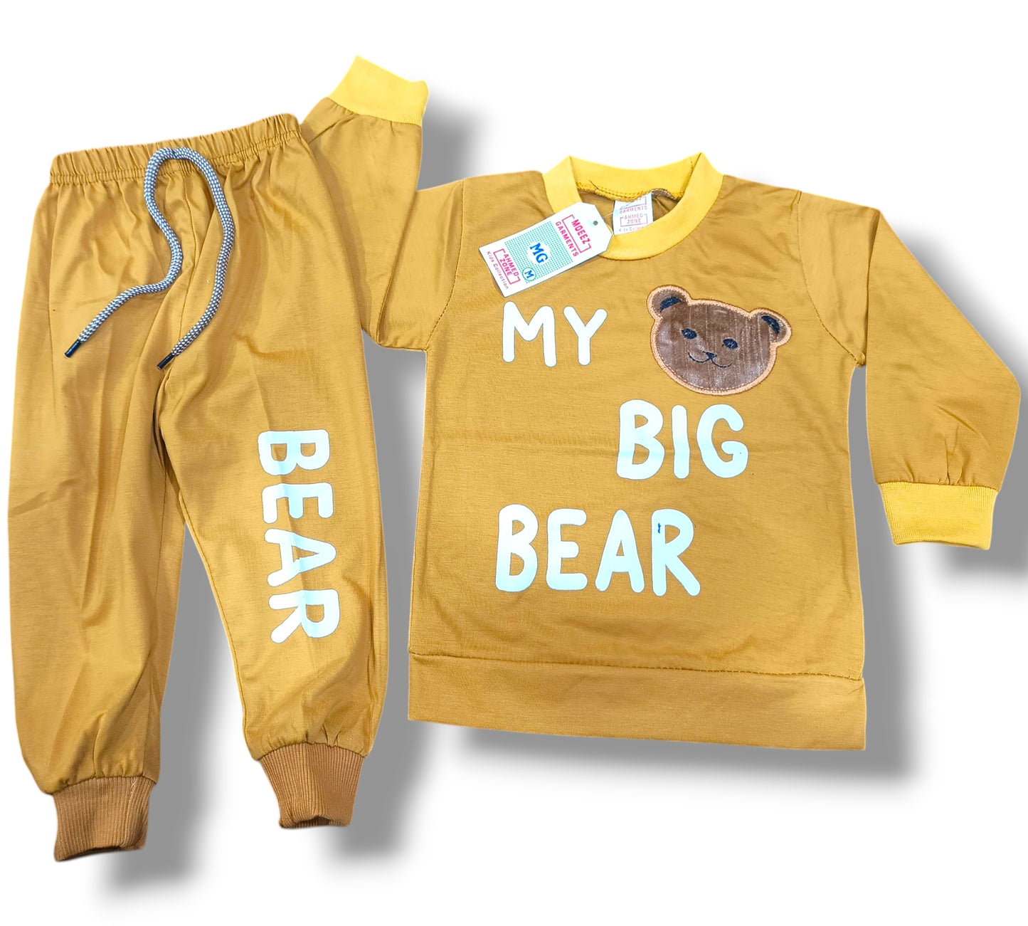 My BiG Bear baba boy Track Suit (Bear Face Embroidery)  1/5 years