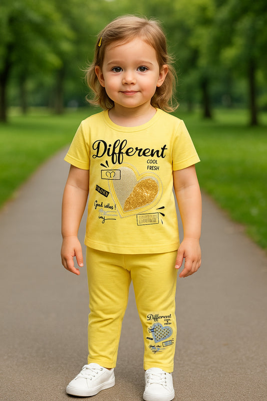 "Different Baby Girl Summer Suit | Stylish & Comfy | 1–5 Years"
