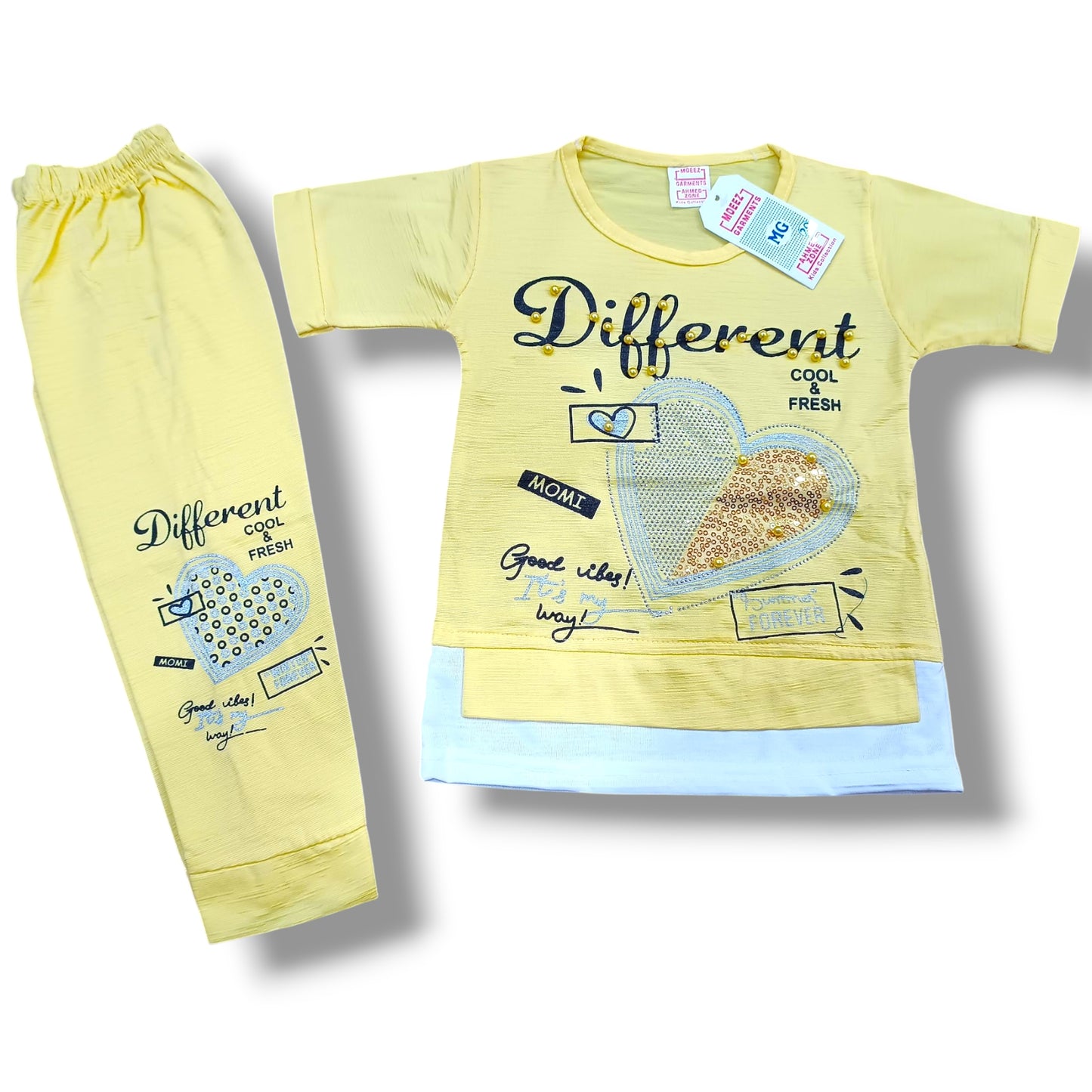 "Different Baby Girl Summer Suit | Stylish & Comfy | 1–5 Years"