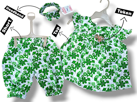 "Jashn-e-Azadi Bloom Set- Baby Girl Outfit""Pakistani Princess.